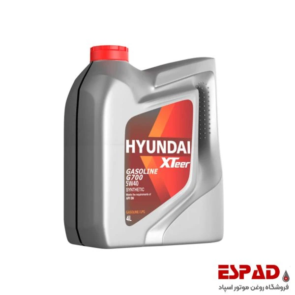 روغن موتور 5W40 SN هیوندای با حجم 4 لیتر