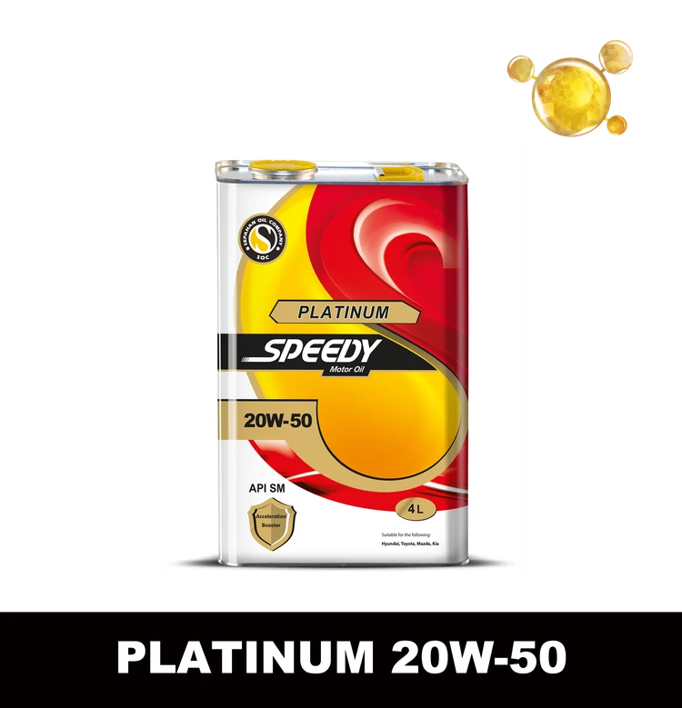 روغن موتور اسپیدی پلاتینیوم 20W50 SM حجم ۴ لیتر