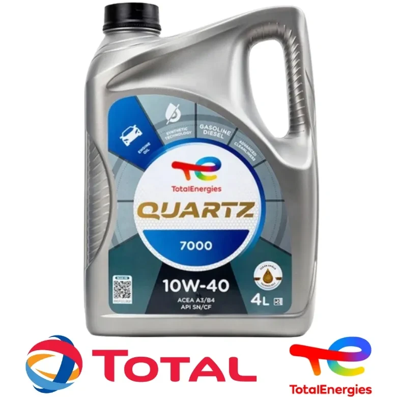 روغن موتور توتال ۴ لیتری Quartz 7000 4 LP new 10W-40