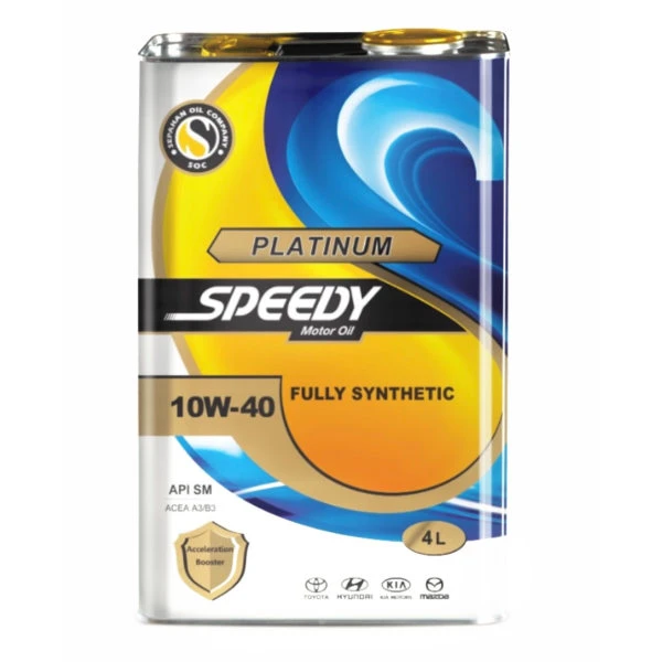 روغن موتور خودرو اسپیدی مدل Platinum 10W-40 حجم 4 لیتر