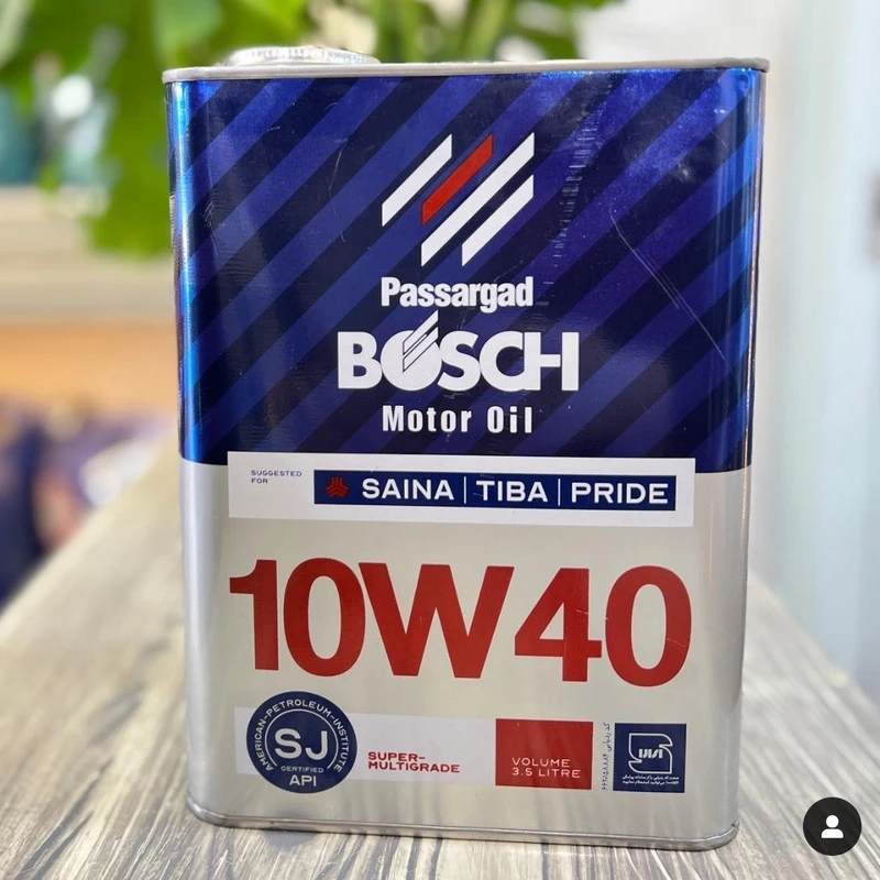 روغن موتور خودرو بنزینی بوش مدل توربو 10w40 SJ حجم 3/5 لیتر