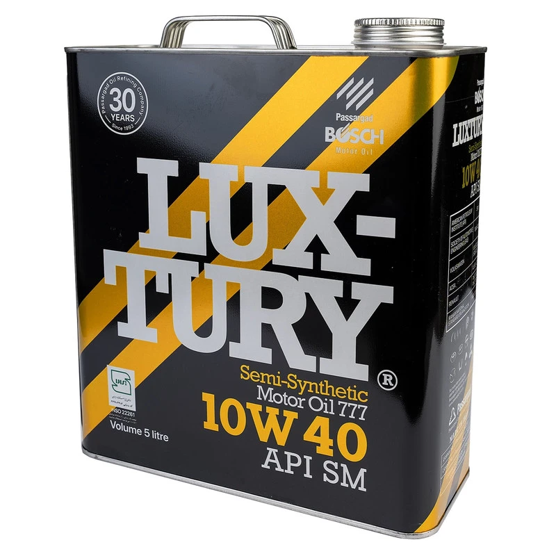 روغن موتور بنزینی بوش لاکچری Luxury 10w40 SM حجم 5 لیتر