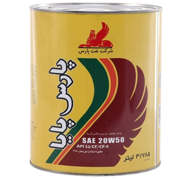 روغن موتور خودرو پارس پایا ظرفیت 3.785 لیتر