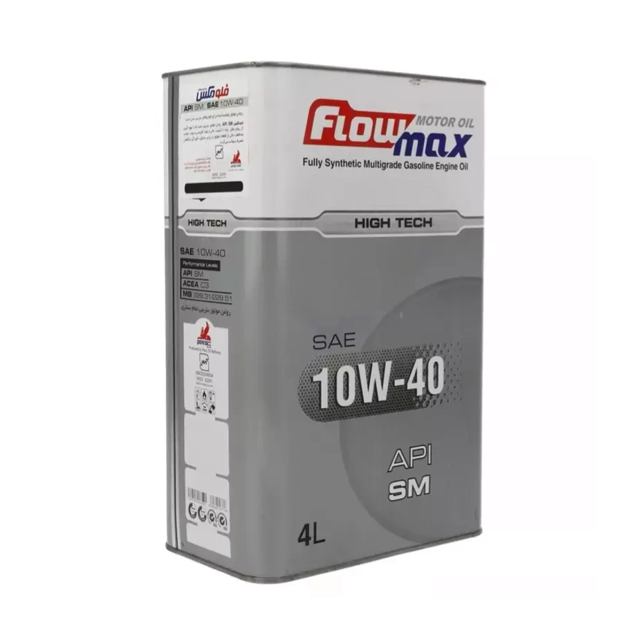 روغن موتور پارس فلومکس های تک 10w40 SM حجم 4 لیتر