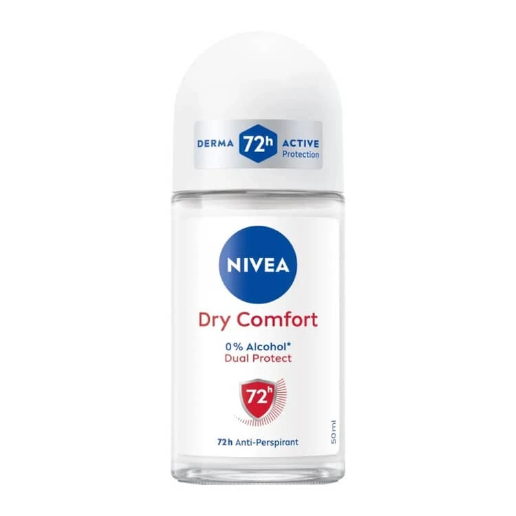 رول ضد تعریق زنانه نیوآ مدل Dry Comfort 72H Dual Protect حجم ۵۰ میلی لیتر