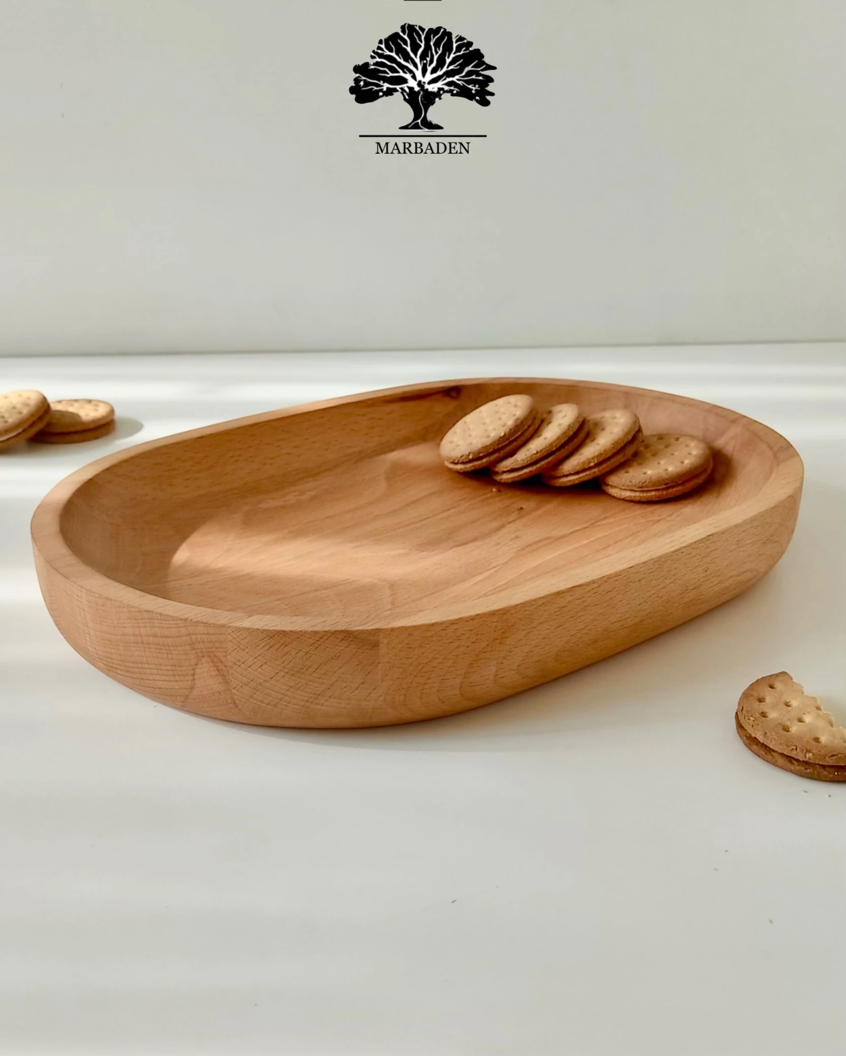 رولت خوری مدل بیضی تک خانه (چوب راش) Limpio-10
