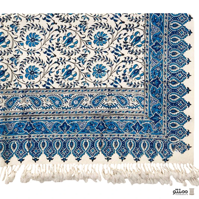 رومیزی قلمکار اصفهان مدل گل زنبق سایز 150*100