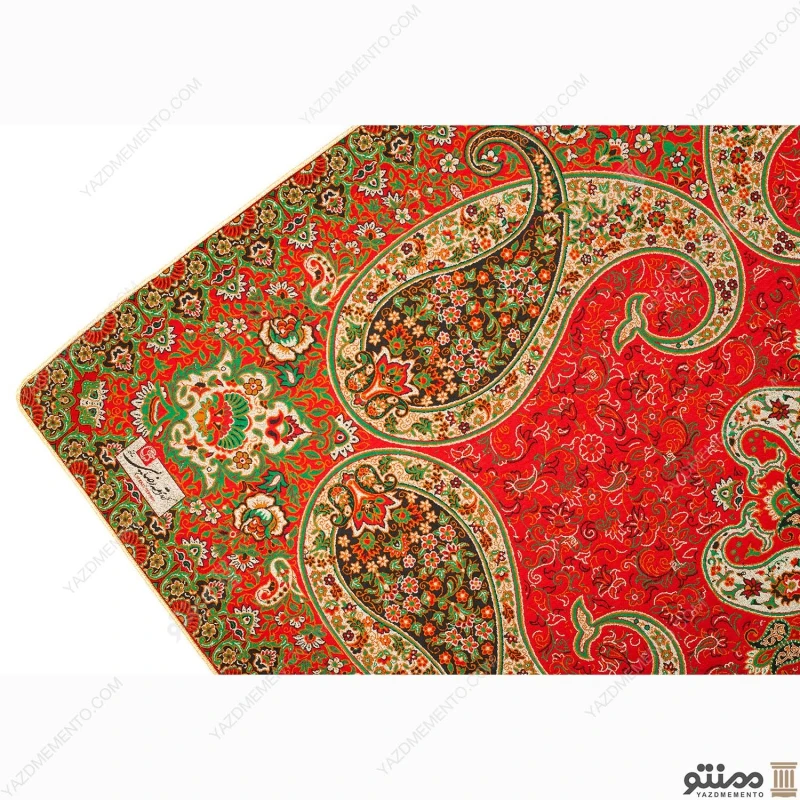 رومیزی ناهار خوری رانر ترمه طرح سپند رنگ قرمز