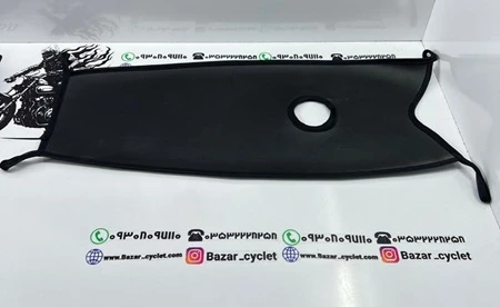 روکش باک موتور سیکلت هندا چرمی ساده مشکی درب وسط