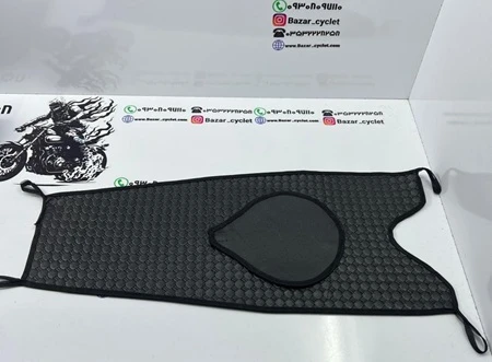 روکش باک چرمی حصیری انواع موتور سیکلت هندا درب باک بزرگ مشکی( مخصوص تمام باک ها )