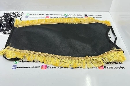 روکش باک چرمی حصیری ریشه دار انواع موتور سیکلت هندا بدون جای درب(ریشه زرد)