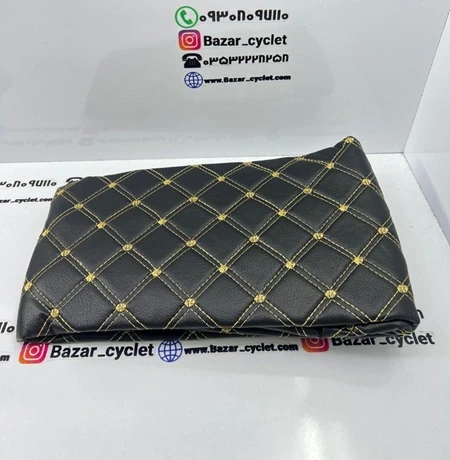 روکش زین طرح کلیک (دوختی) مشکی طلایی