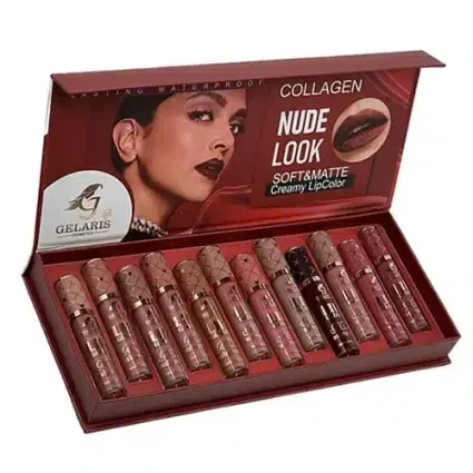 رژ لب مایع Gollagen Nude Look گلاریس 12 عددی