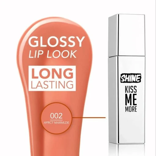 رژ لب مایع شاین کیس می مور فلورمارflormar مدل Shine Kiss Me More 02