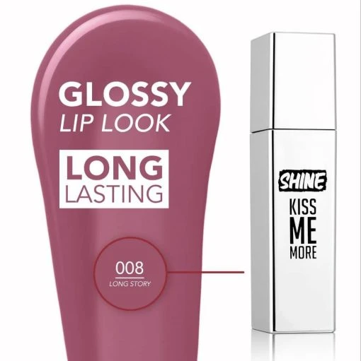 رژ لب مایع شاین کیس می مور فلورمارflormar مدل Shine Kiss Me More 08