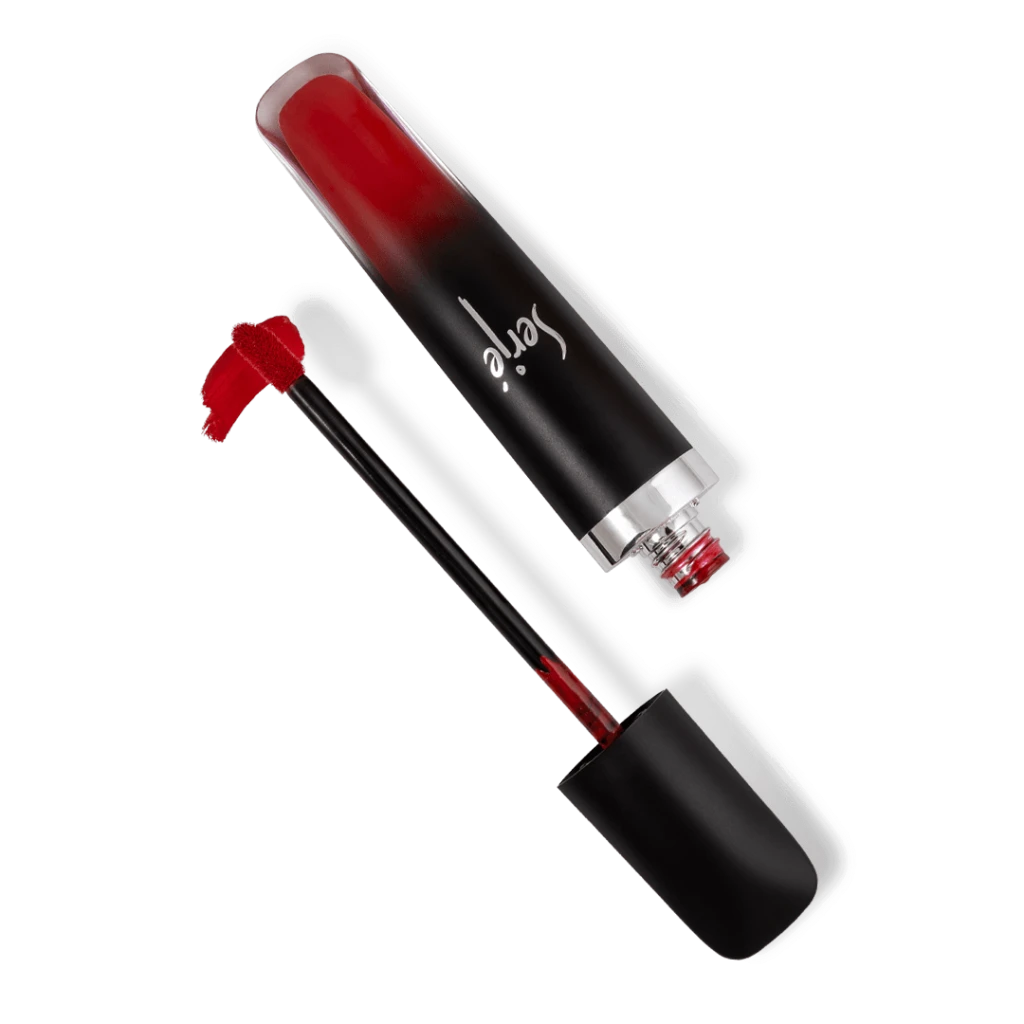 رژ لب مایع مخملی مات سرژه کد 101 (Classic Red) 10 میل قرمز کلاسیک با تناژ خنثی؛