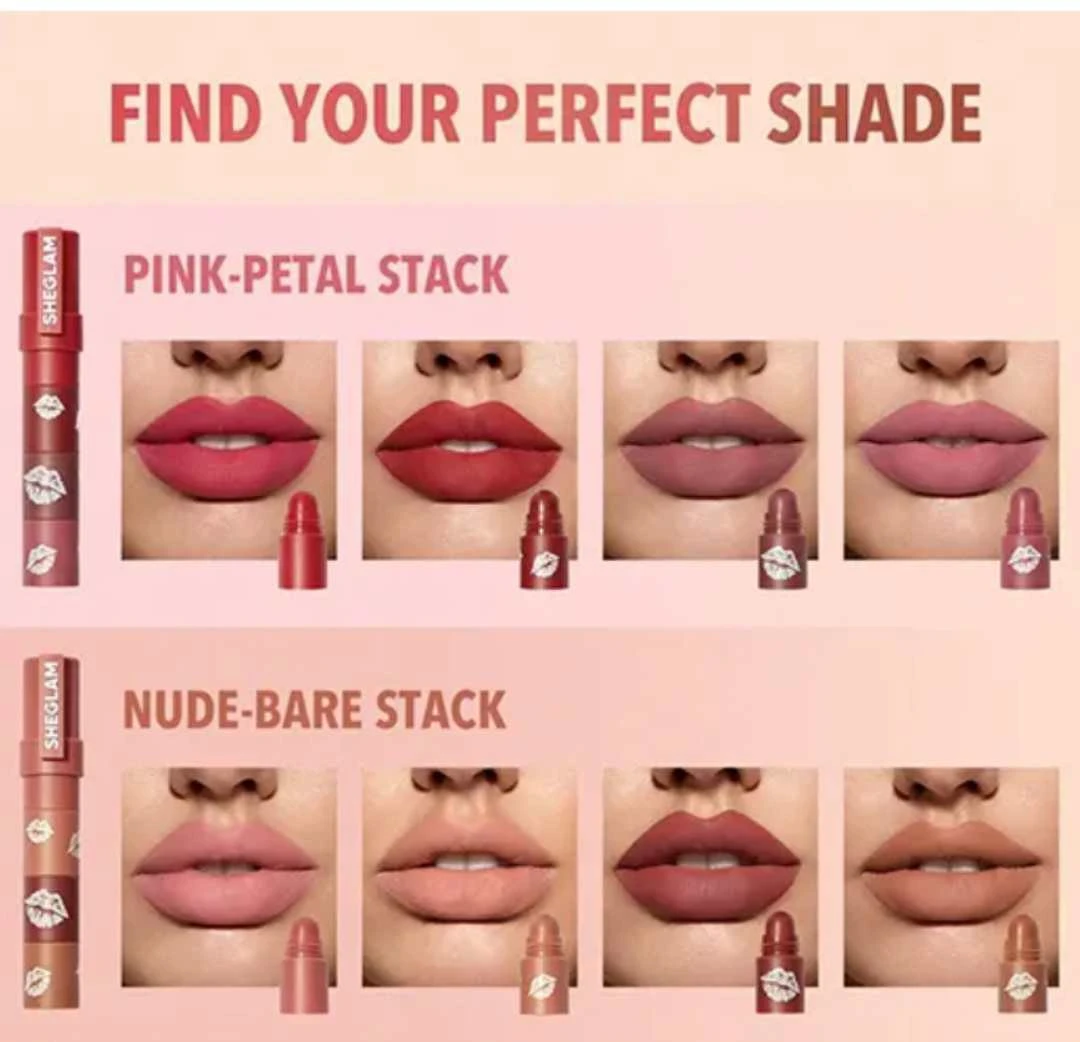رژلب 4 در 1 سری مگا شیگلم مدل PETAL STACK
