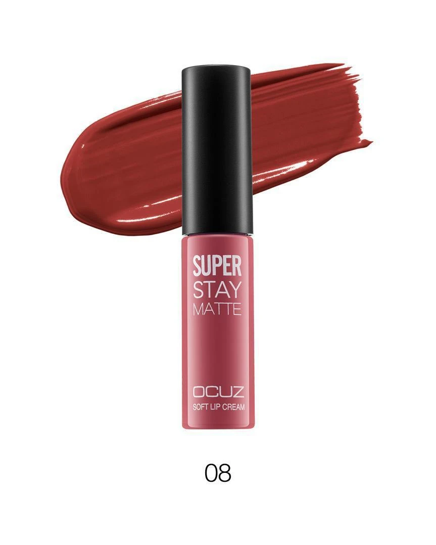 رژلب مایع مخملی اوکاز ocuz مدل super matte کد 08