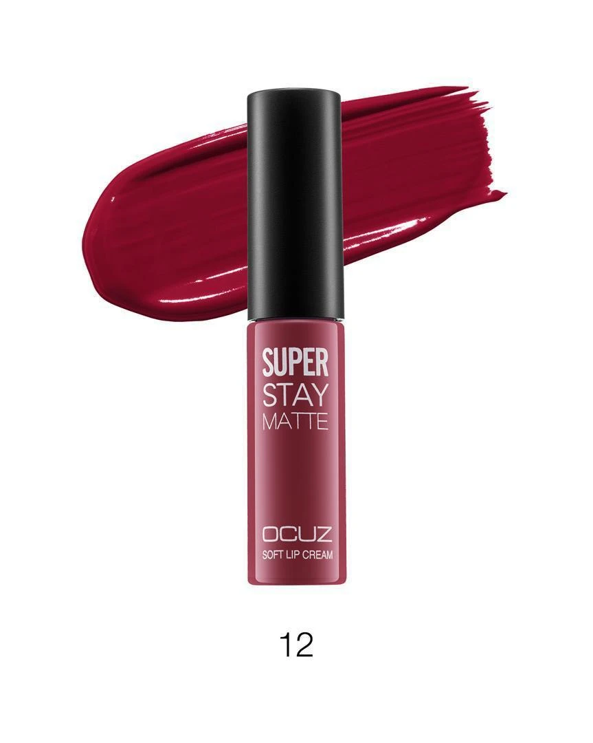 رژلب مایع مخملی اوکاز ocuz مدل super matte کد 12