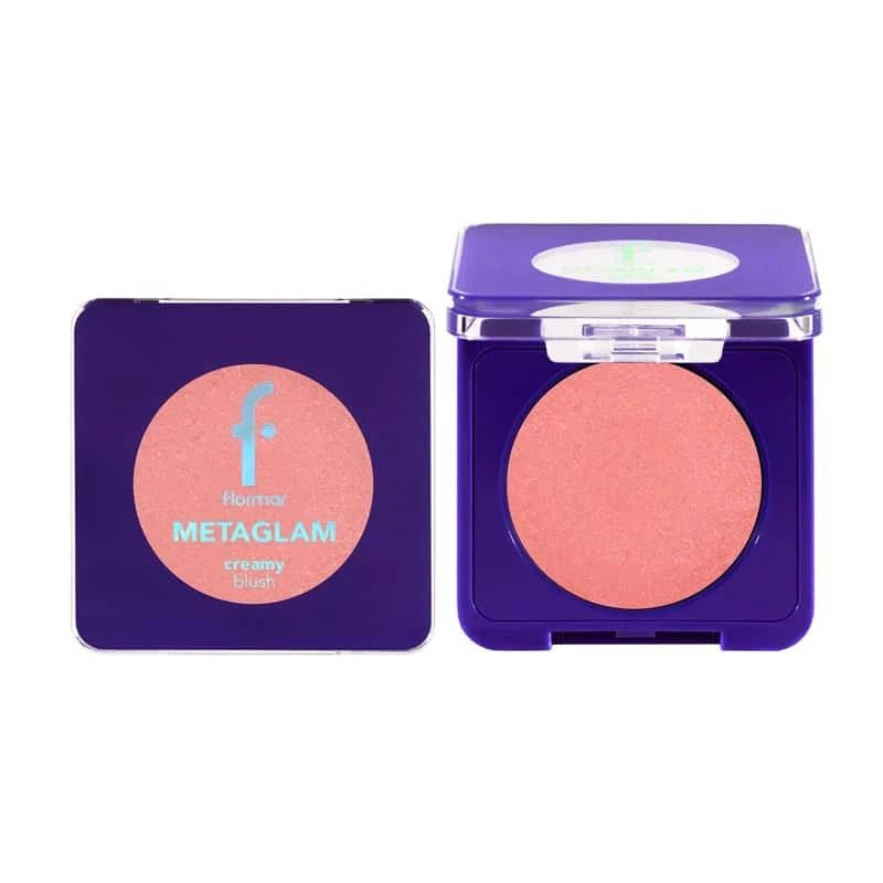 رژگونه کرمی شاین فلورمار flormar مدل Metaglam کد 01(رنگ Pink Aura)