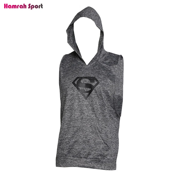 رکابی ورزشی کلاه دار مردانه جیب دار مدل super man استرج اعلا