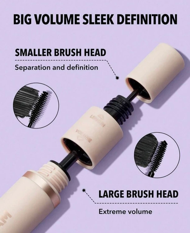 ریمل دوسر شیگلم Lash Besties 2‑in‑1 | حجم‌دهنده + بلندکننده با دو اپلیکاتور حرفه‌ای