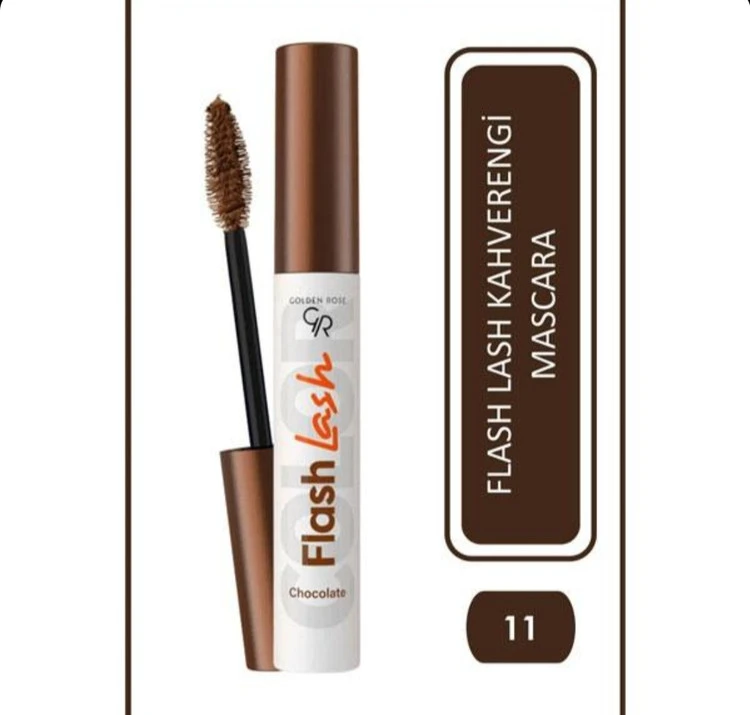 ریمل قهوه ای حجم دهنده و پرکننده گلدن مدل فلش لش حجم 6ml