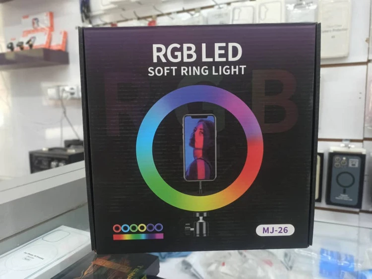 رینگ لایت RGB مدل MJ26 به همراه پایه