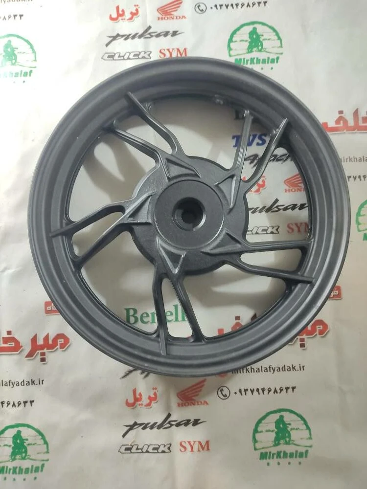 رینگ چرخ عقب موتور طرح کلیک مشکی