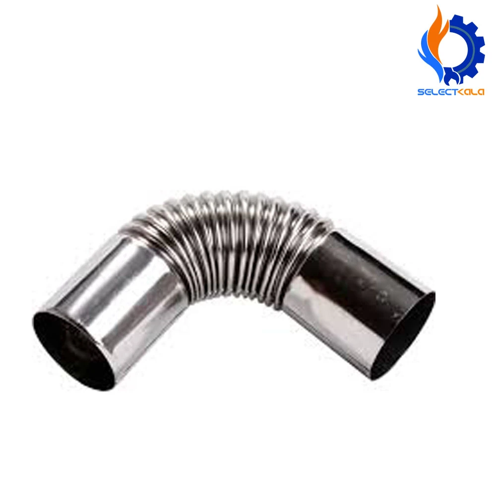 زانو دودکش 90 درجه نمره 6 استیل