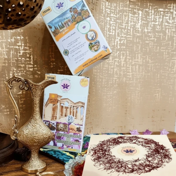 زعفران سرگل طبیعی خشک طرح سعدی