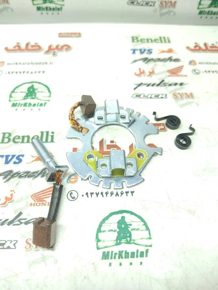 زغال استارت موتور تریل cb 200 سی بی (زنجیر تایمی) و فلات پرواز طرح crf سی ار اف و لوکی 185 vf3 sym