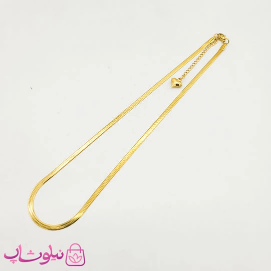 زنجیر زنانه استیل مدل ماری رنگ طلایی 4 میل کد 993