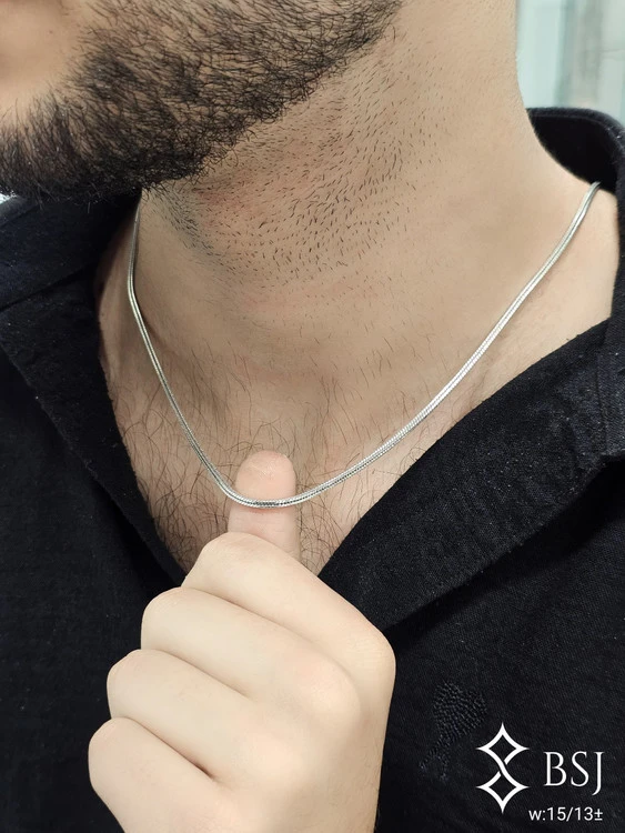 زنجیر نقره مردانه کد Z1M8