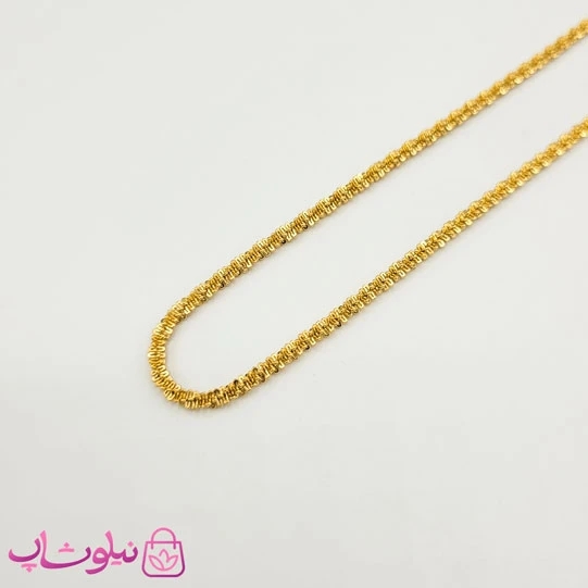 زنجیر گردنبند زنانه مدل خاویاری استیل طلایی کد 1391