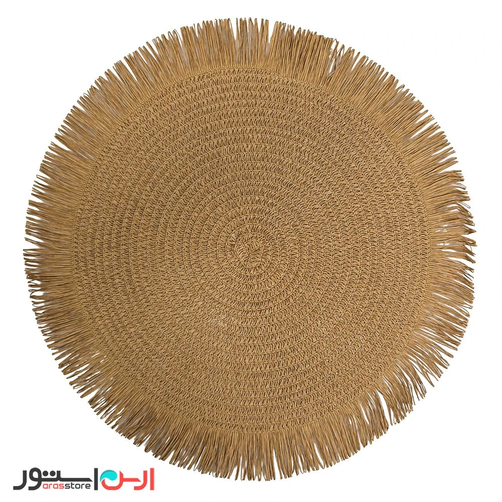 زیر بشقابی حصیری قهوه ای رافیا 40 سانتی وارداتی