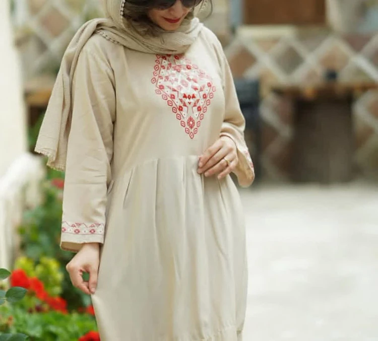 ساحلی نخی زنانه چین دار بدون آبرفت و رنگ رفت مناسب سایز ۳۸ تا ۵۰