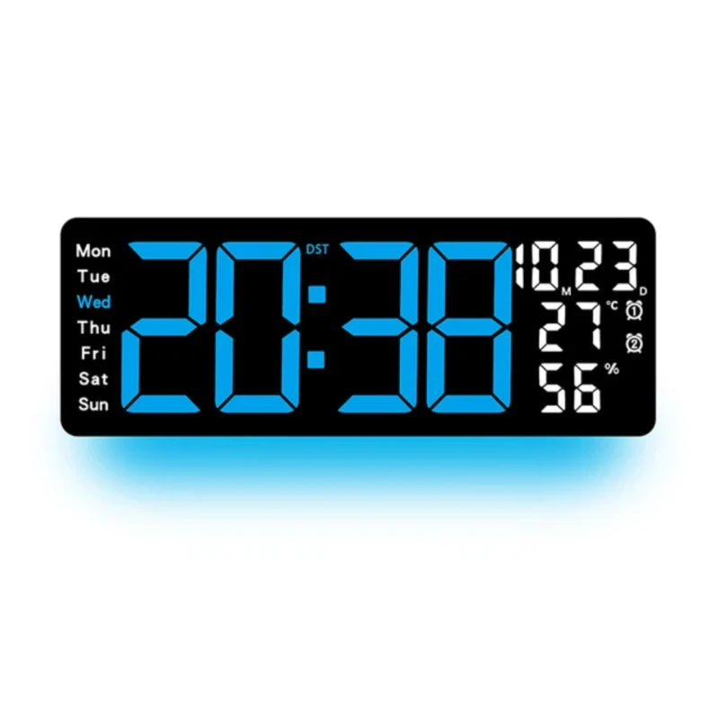 ساعت دیجیتال دیواری LED مدل 6669 | نمایشگر درشت با دید عالی از فاصله دور + نور قابل تنظیم