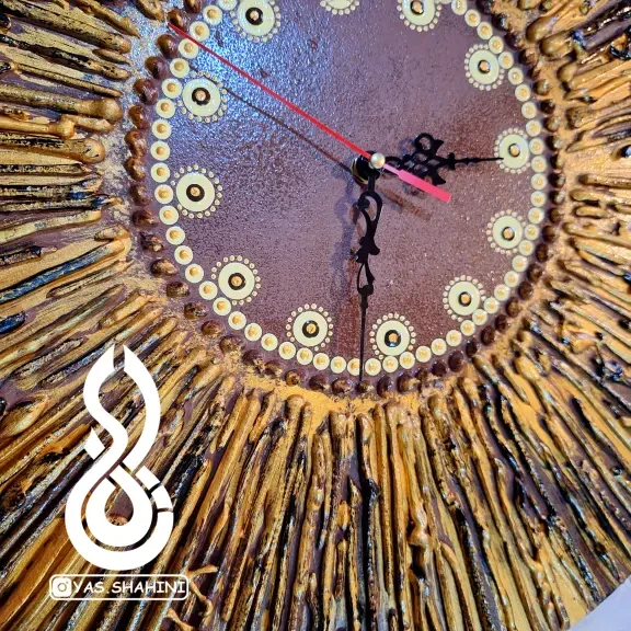 ساعت دیواری برجسته پتینه