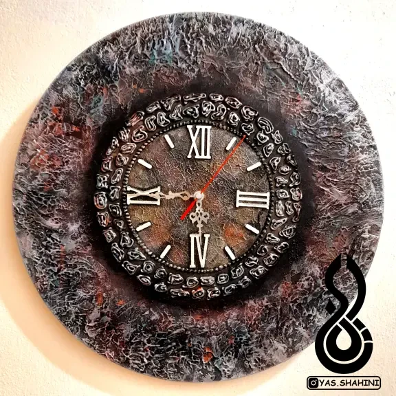 ساعت دیواری پتینه دست‌ساز