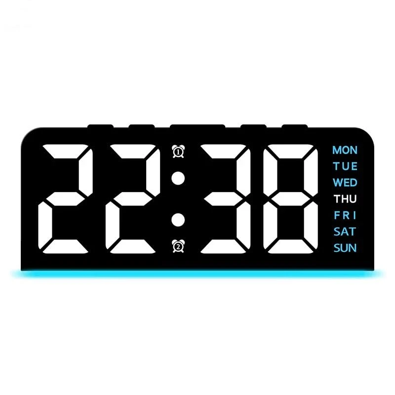 ساعت رومیزی دیجیتال مدل GH-8033 با نور Mood، دو آلارم، نمایش دما و تاریخ