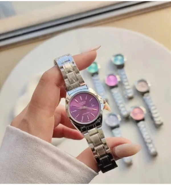 ساعت زنانه مارک کاسیو Casio رنگی سوسنی