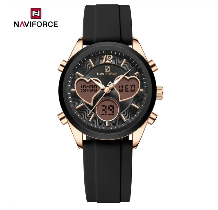 ساعت ساعت مچی زنانه دو زمانه مدل NF5045S RG/RG/RG