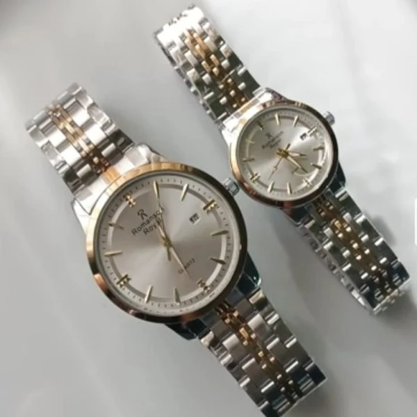 ساعت ست رومانسون رویال رنگ نقره ای طلایی