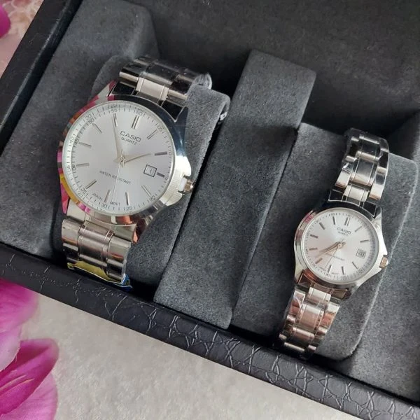 ساعت ست زنانه مردانه کاسیو Casio(صفحه سفید)