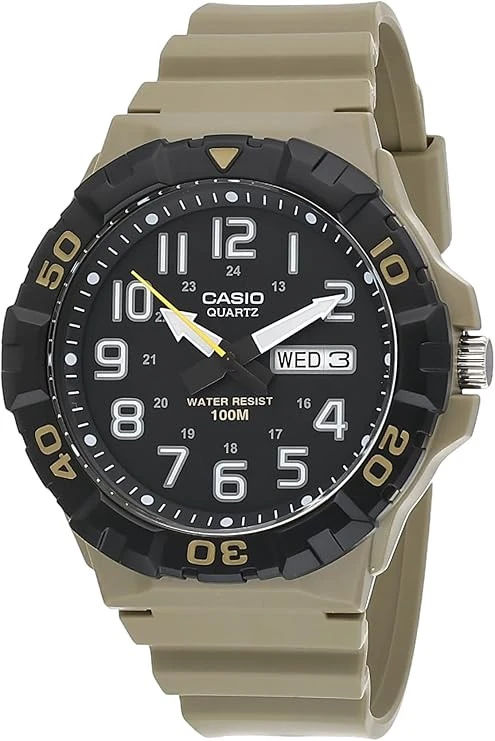 ساعت مچی آنالوگ مردانه با صفحه مشکی مدل MRW-210H-5AVDF برند casio