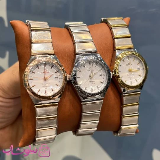ساعت مچی امگا زنانه کانسلیشن صفحه سفید + جعبه و بگ کد 1500