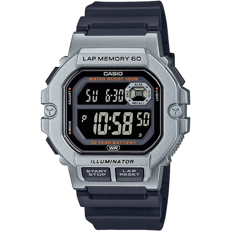 ساعت مچی با بند رزینی ضد آب WS-1400H-1BVDF - 45 میلی‌متر - مشکی برند casio