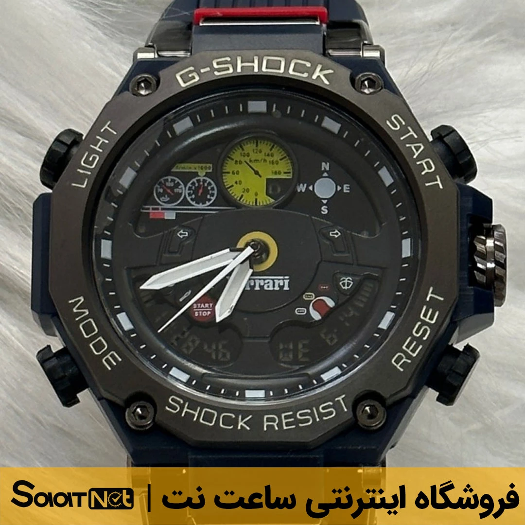 ساعت مچی دیجیتال کاسیو مدل G-Shock فراری کد ۳۰۷۸ | انتخابی شیک و مدرن برای آقایان