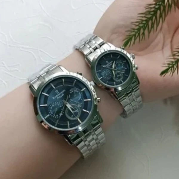 ساعت مچی ست رومانسون طرح سه موتور صفحه آبی